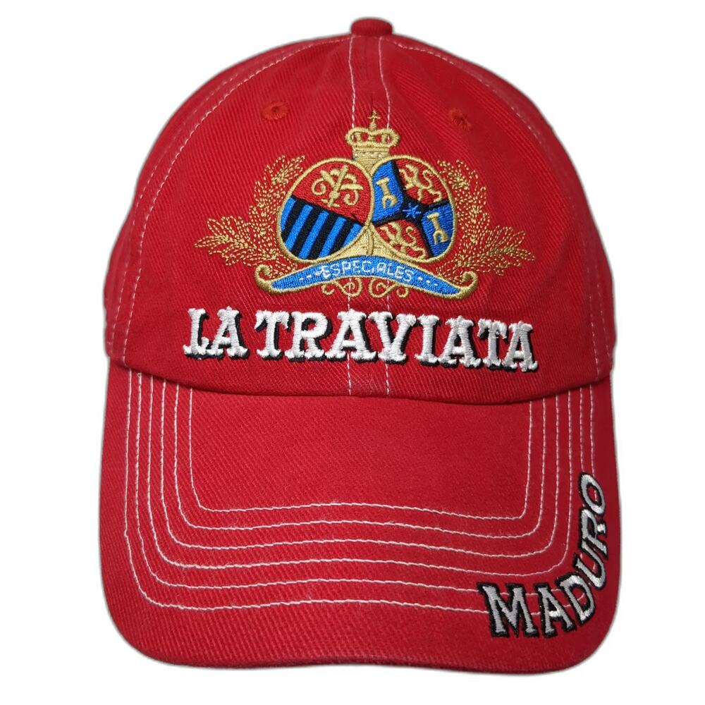 M.E.R.C.H. CAO La Traviata Maduro Red Baseball Cap One Size Strapback Crest Logo